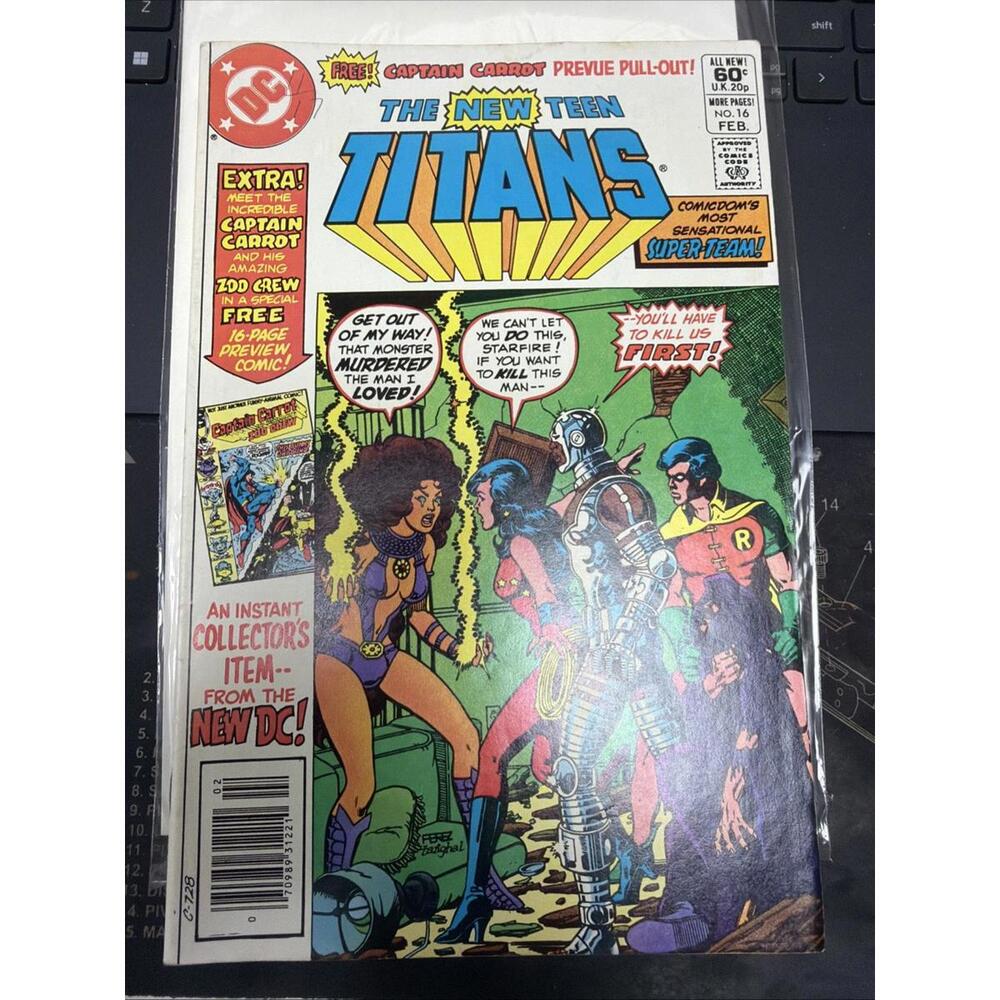 DC Comics New Teen Titans #16 NM 1st Appear Captain Carrot and Amazing Zoo Crew